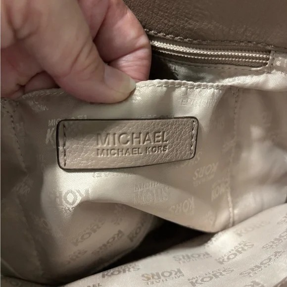 Michael Kors Brown Leather Tote Bag Crossbody Shoulder Purse - Picture 9 of 10